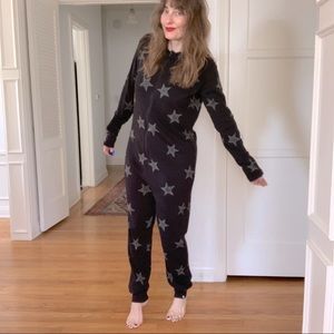 NUNUNU x CELINE DION Black Star Pajama Loungewear Overall WOMEN’S S